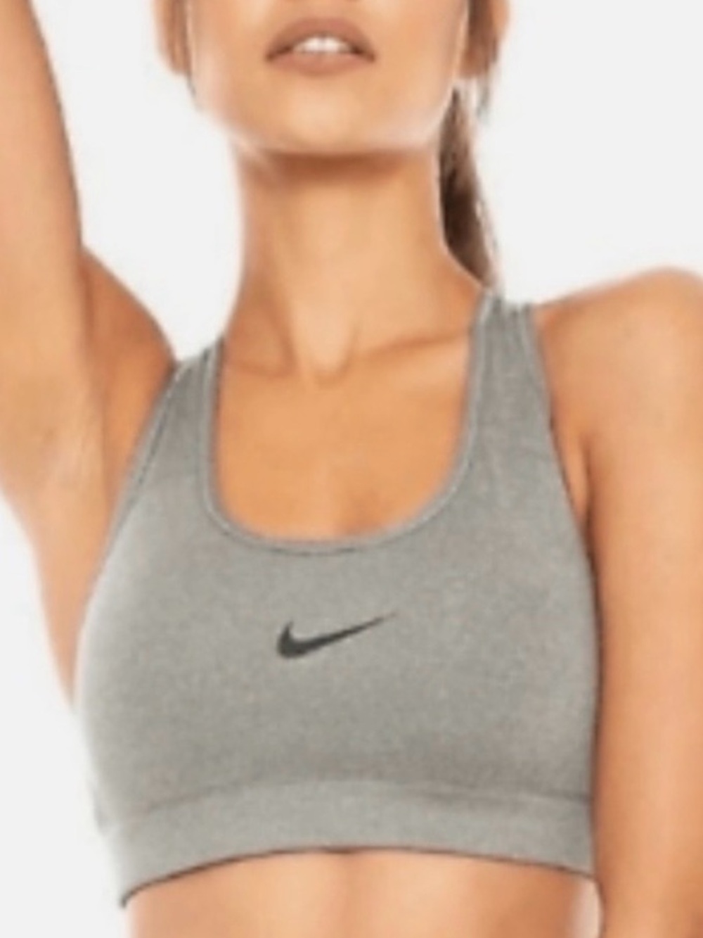 Nike Dri Fit Grey Racerback Sports Bra Medium